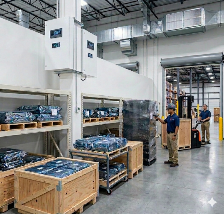 Protect your mission-critical assets in a specialized environment. We maintain strict humidity levels to eliminate risks of corrosion and ESD for electronics and medical devices that cannot be compromised.